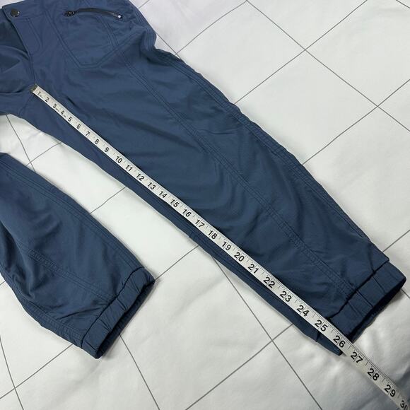 Athleta Pants Womens 8 Blue Trekkie Cropped Ankle Nylon Hiking Athletic Ripstop - Picture 10 of 12